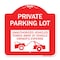 Signmission Private Parking Lot Unauthorized Vehicles Towed at Owner Expense, A-DES-RW-1818-23264 A-DES-RW-1818-23264 - alternate 1